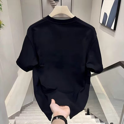 Retro Cotton T-Shirt Loose Fit Short Sleeve