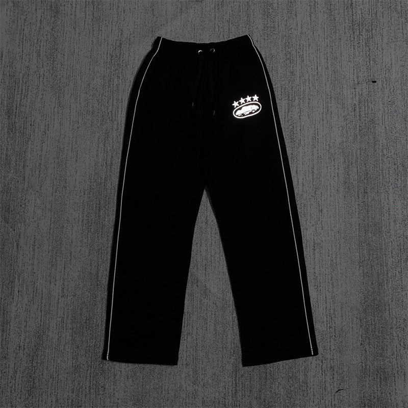 Zippered Casual Pants Set