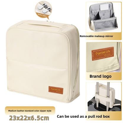 Vertical large-capacity magnetic makeup bag