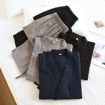 gauze tie-up loungewear set