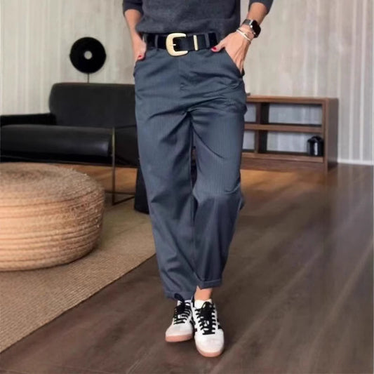 High Waist Straight Leg Pants