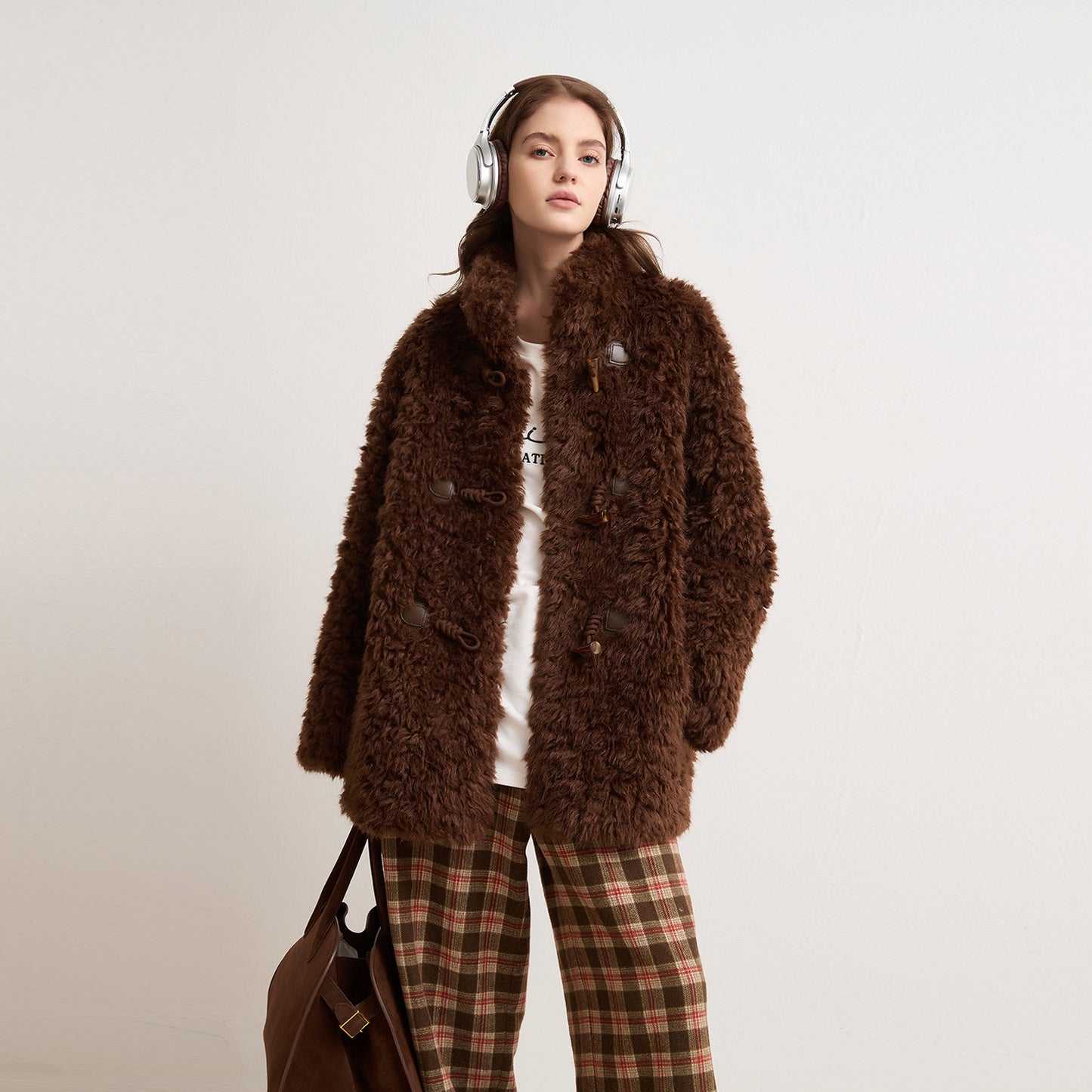 Women's sheepskin fur coat
