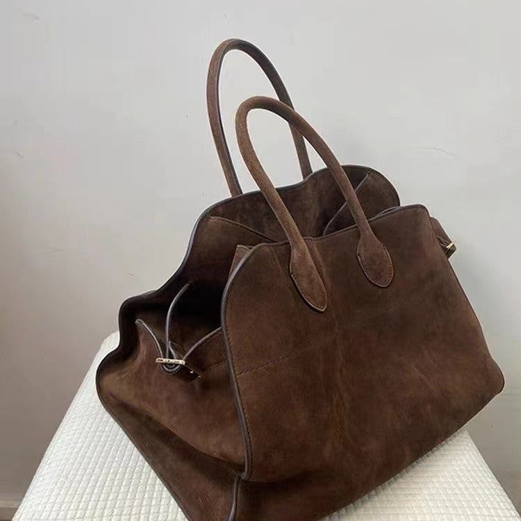 Retro Suede Tote Bag for Women