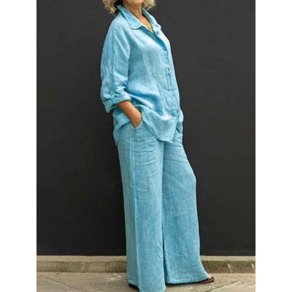 Women's Casual Shirt and Pants Set
