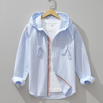 Trendy Hooded Long-Sleeve Shirt