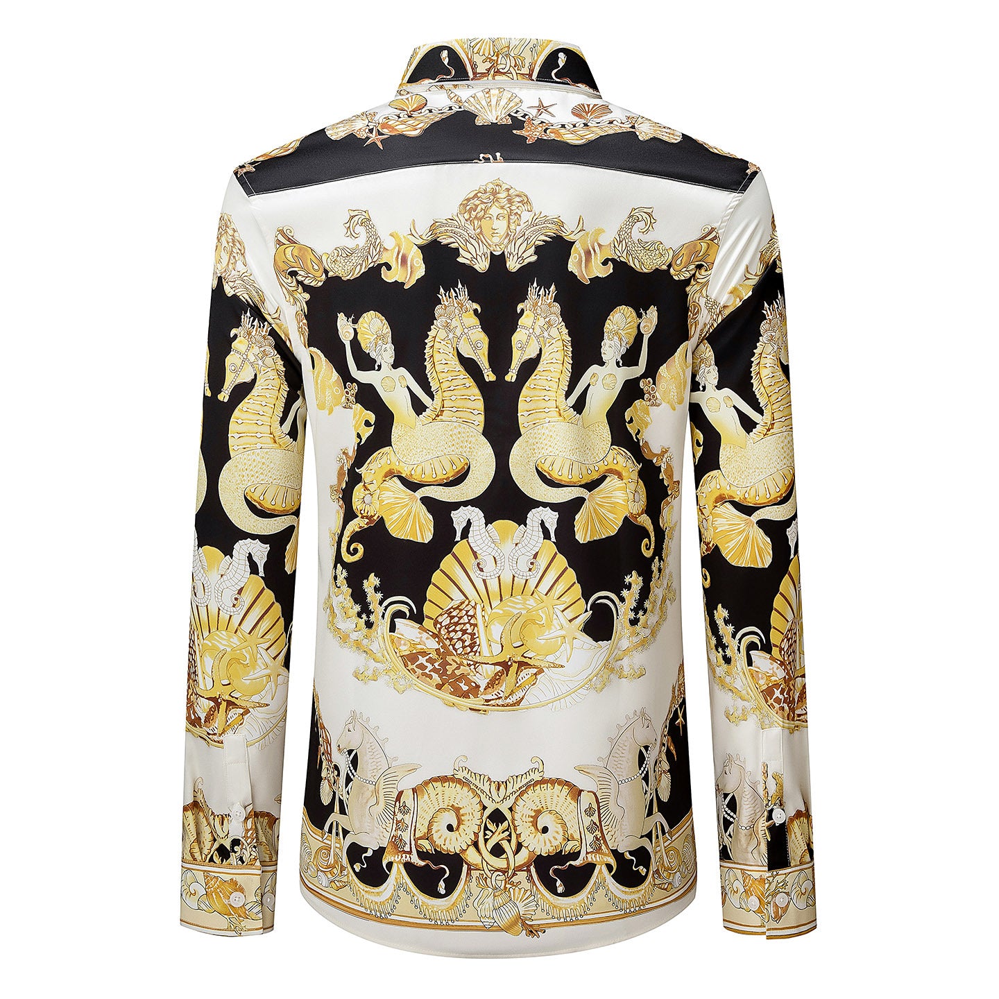 Mens Slim Fit Printed Long Sleeve Shirt