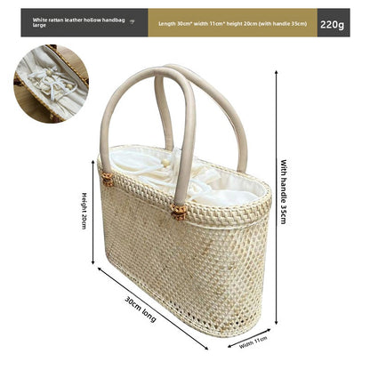 Vintage rattan crossbody bag