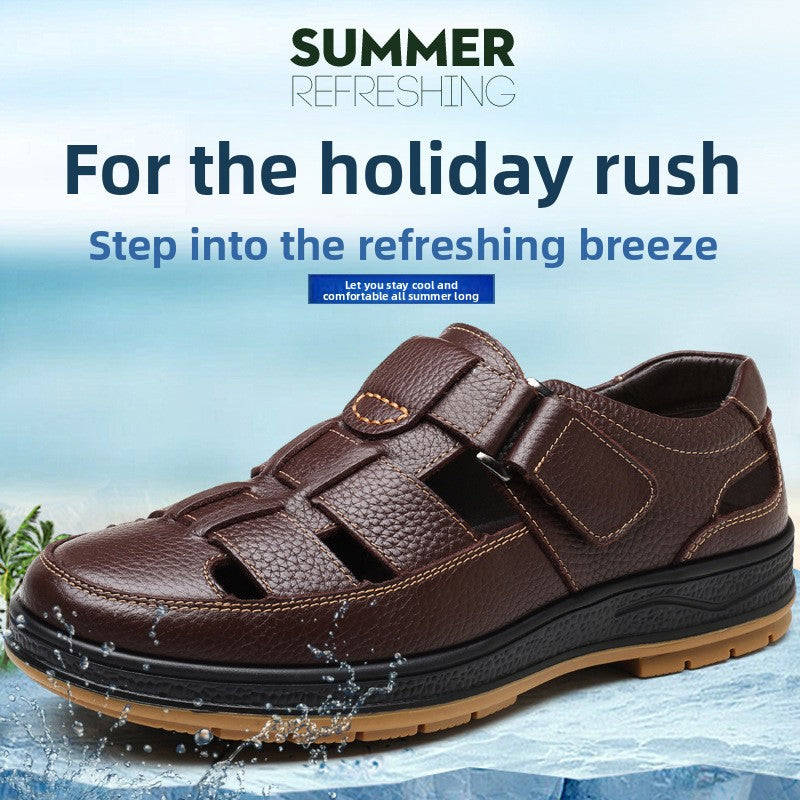 mens leather sandals