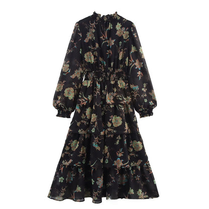 Long-sleeved vacation dress
