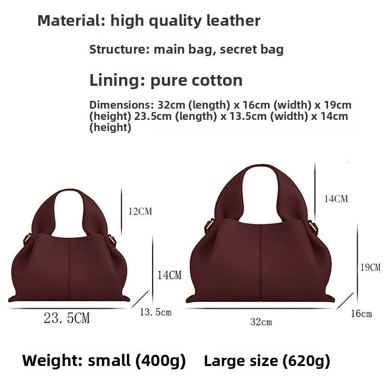 Genuine Leather Cloud Crossbody Bag