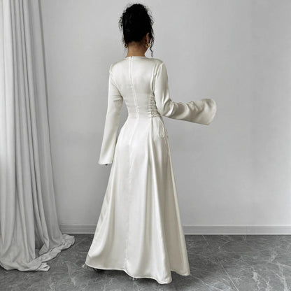 Elegant Rope Detail Long Sleeve Dress