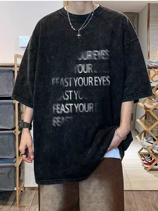 Washed Cotton Casual T-Shirt