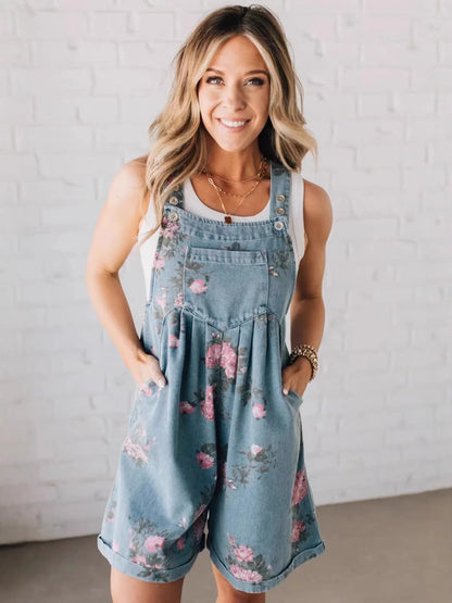 Retro-style printed jumpsuit