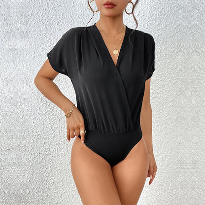 Womens Casual V-Neck Jumpsuit