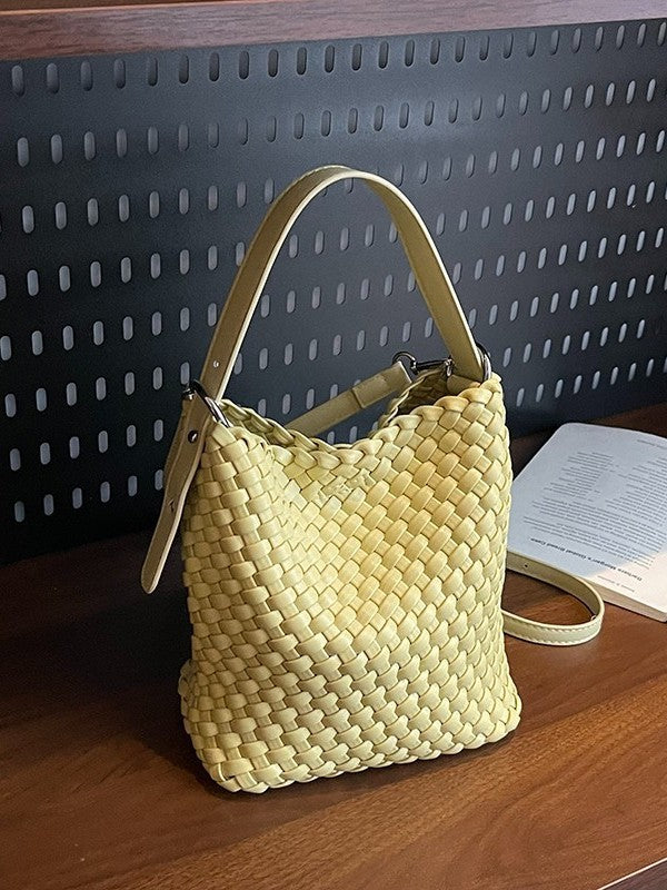 Handmade Woven Tote Bag with Adjustable Strap