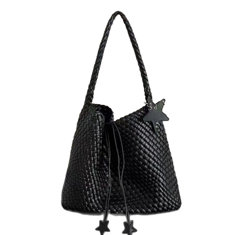 Woven PU Tote Bag with Magnetic Closure