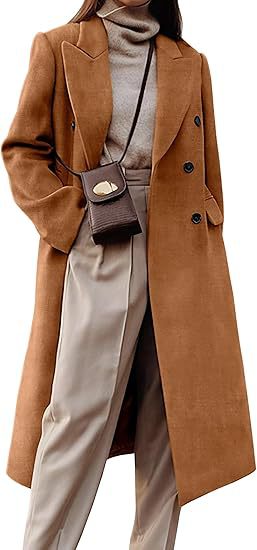 Double-Breasted Slim Outwear Coat