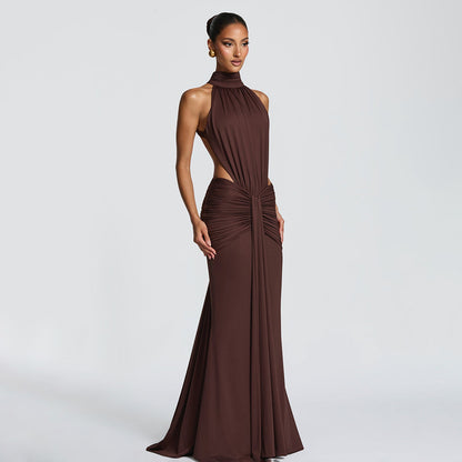 Elegant Backless Mermaid Evening Dress