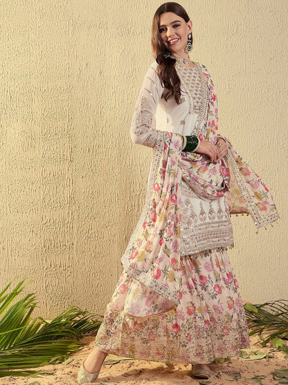 Indian Embroidered Georgette 3-Piece Women's Set