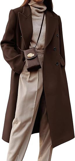 Double-Breasted Slim Outwear Coat