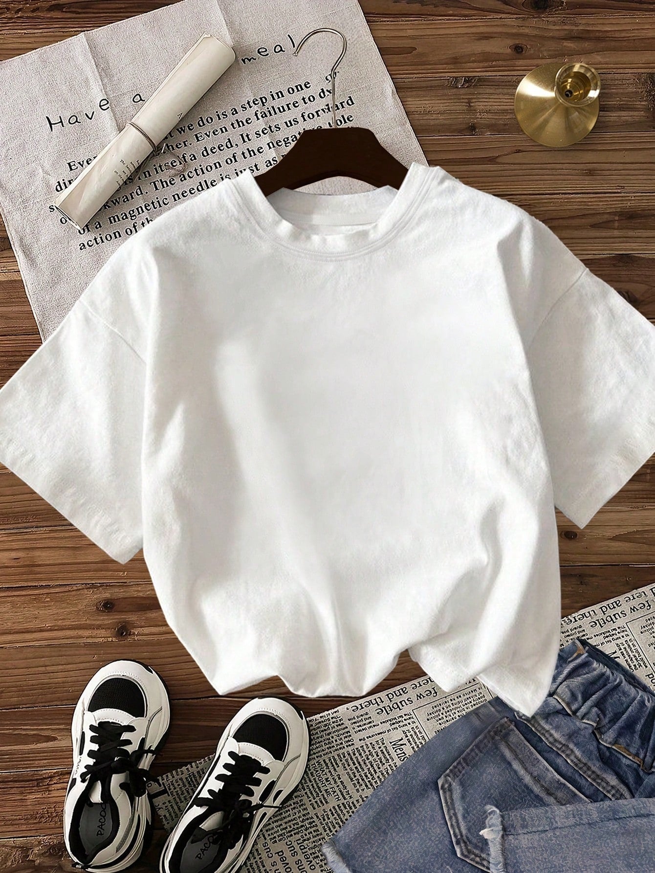Multi-color Round Neck Short Sleeve