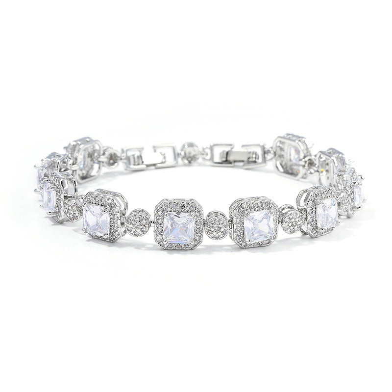 Adjustable full diamond bracelet for women