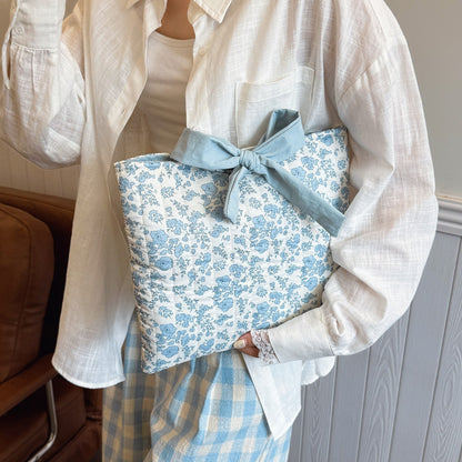 l Floral Fabric Cosmetic Bag