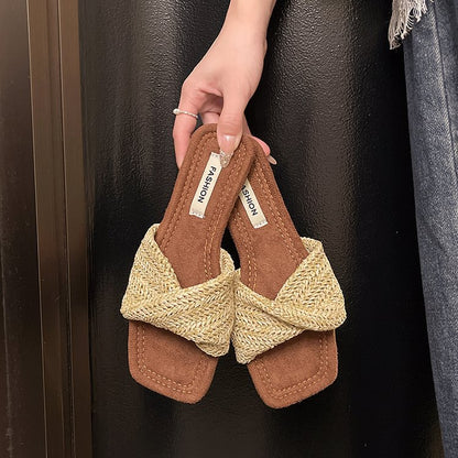 Womens Flat Sole Mesh Sandals