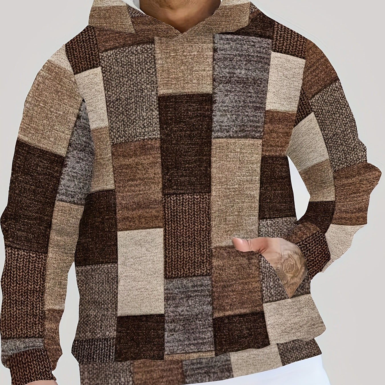 Mens Hooded Pullover Sweatshirt