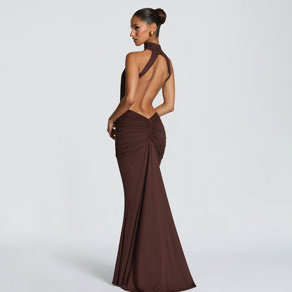 Elegant Backless Mermaid Evening Dress