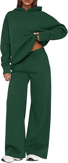 Fleece Lined Hooded Sweatshirt and Sweatpants Set