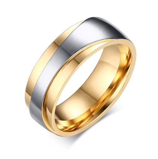 Vnox Wedding Rings for Women Men Promise Lover Valentine's Day Gift