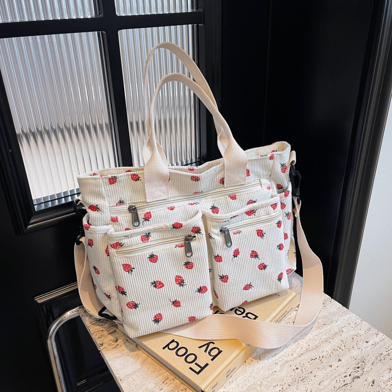 Corduroy Multi-compartment Bag