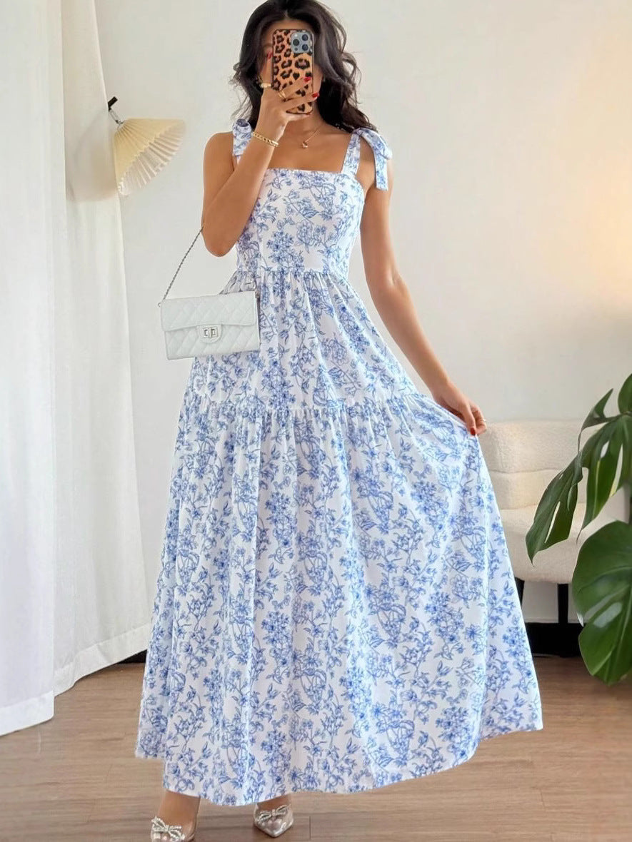 Floral Smocked A-Line Dress