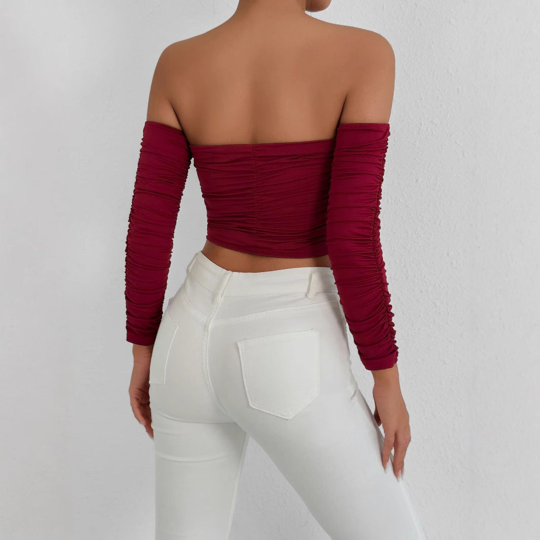 Sexy One-Shoulder Top  Women's Clothing