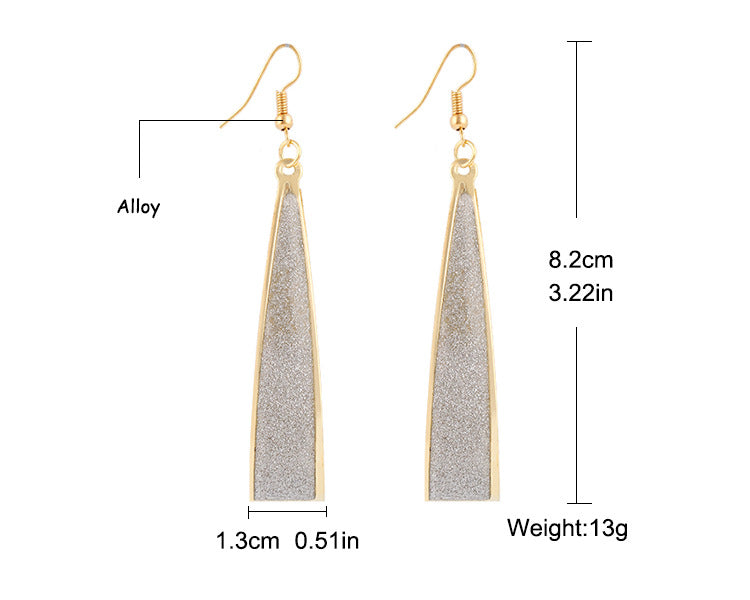 The New Korean Trend European And American Rock Nightclub Is Frosted Water Drop Earrings