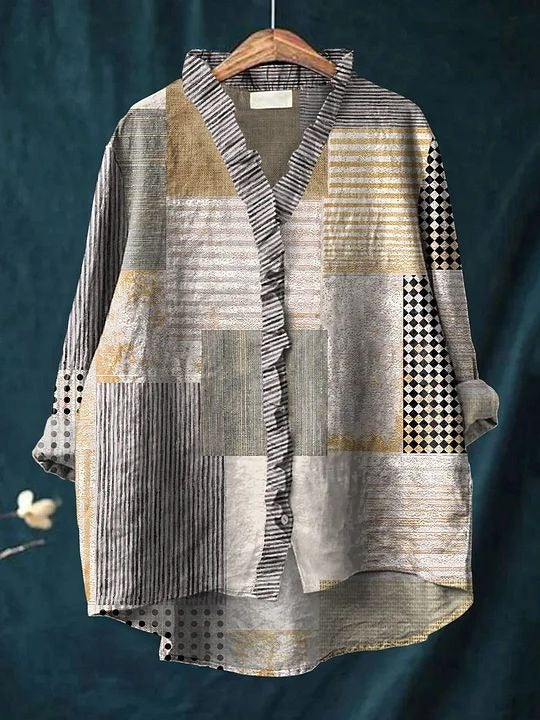 Women's Loose Print Round Neck T-shirt