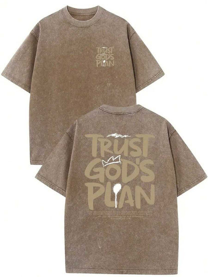 Printed Cotton Washed T-Shirts Streetwear
