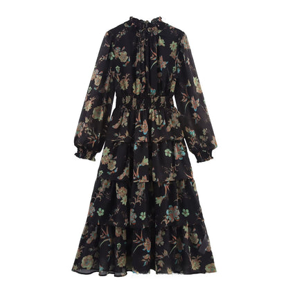 Long-sleeved vacation dress