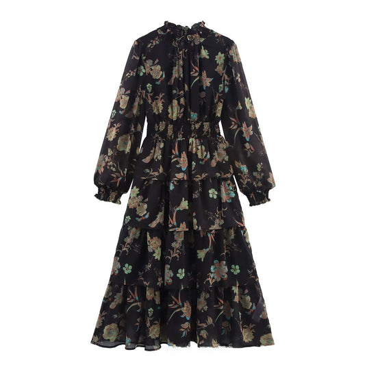 Long-sleeved vacation dress