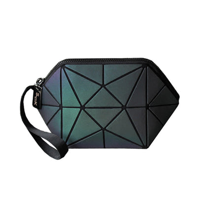 Glow-in-the-dark geometric diamond pattern bag