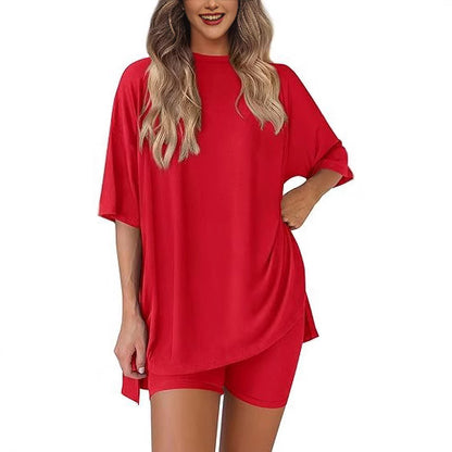 Women's Casual Short Sleeve Top and Shorts Set