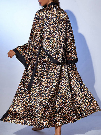 Women's long sexy bathrobe, pajamas, nightgown, home wear