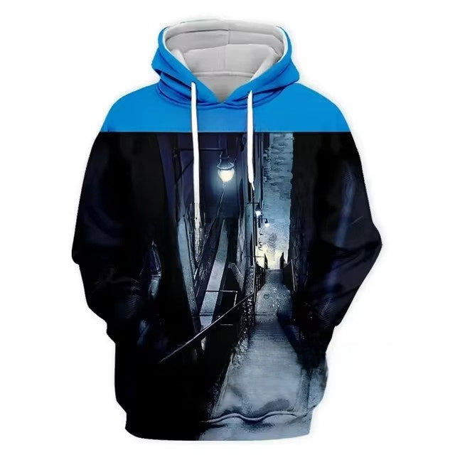 3d digital printing street men's crown sweatshirt