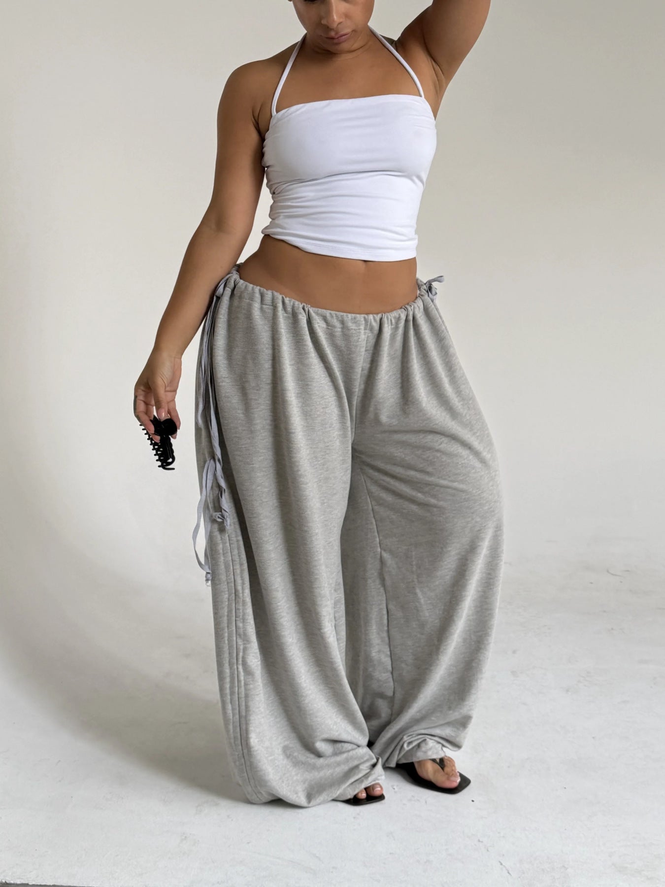 Casual loose-fitting wide-leg pants