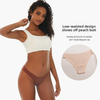 Ice silk seamless breathable low-rise briefs