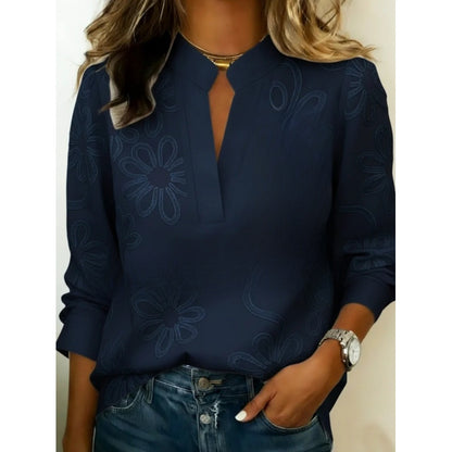 Womens Digital Print Pullover Blouse