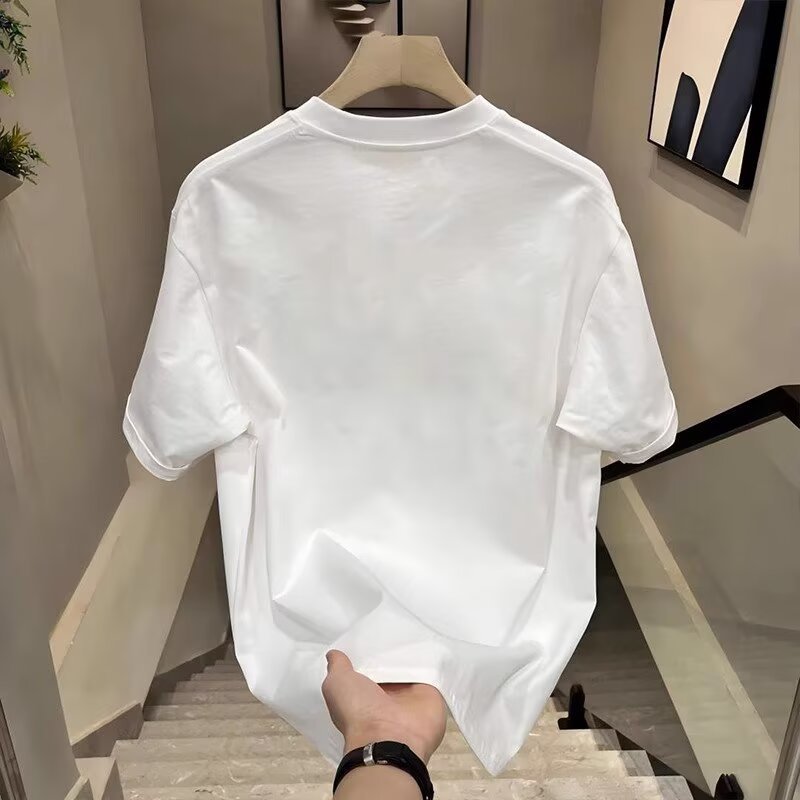 Retro Cotton T-Shirt Loose Fit Short Sleeve