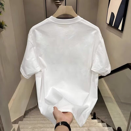 Retro Cotton T-Shirt Loose Fit Short Sleeve