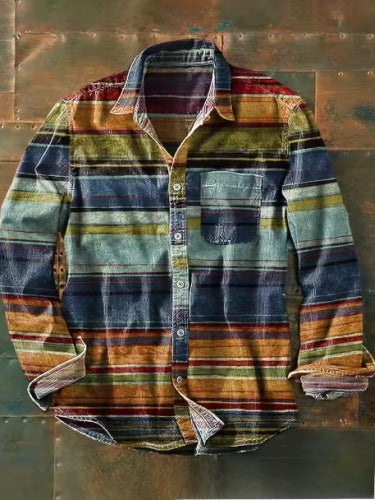 Retro Plaid Long Sleeve Shirt